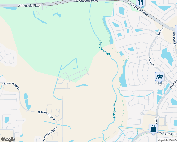 map of restaurants, bars, coffee shops, grocery stores, and more near 2901 Babb Road in Kissimmee