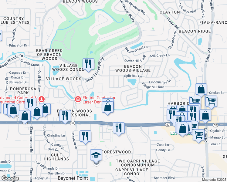 map of restaurants, bars, coffee shops, grocery stores, and more near 8205 Edgemore Lane in Hudson