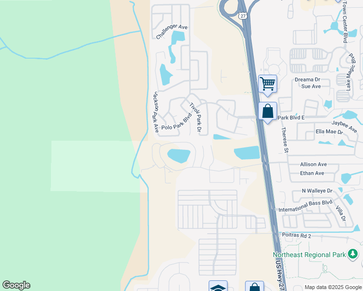 map of restaurants, bars, coffee shops, grocery stores, and more near 1928 Fan Palm Drive in Davenport