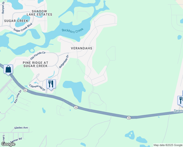 map of restaurants, bars, coffee shops, grocery stores, and more near 12220 South Bridge Terrace in Hudson