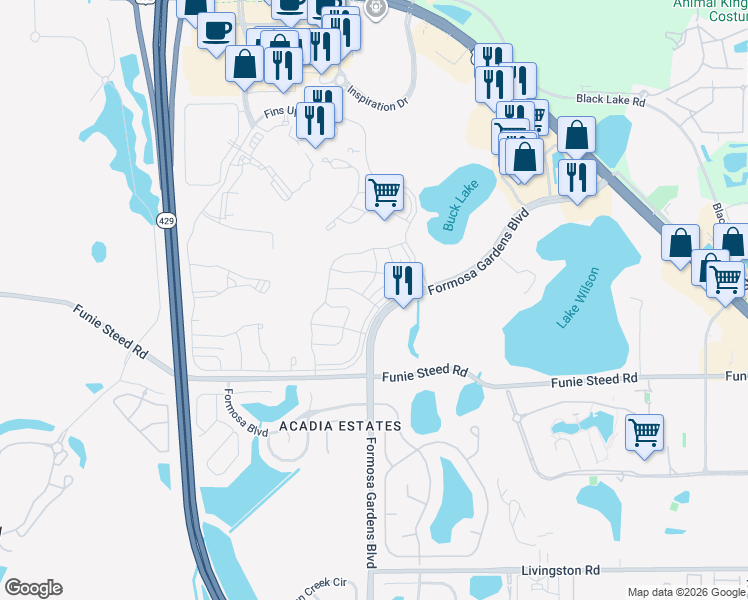 map of restaurants, bars, coffee shops, grocery stores, and more near 2952 Salted Rim Road in Four Corners