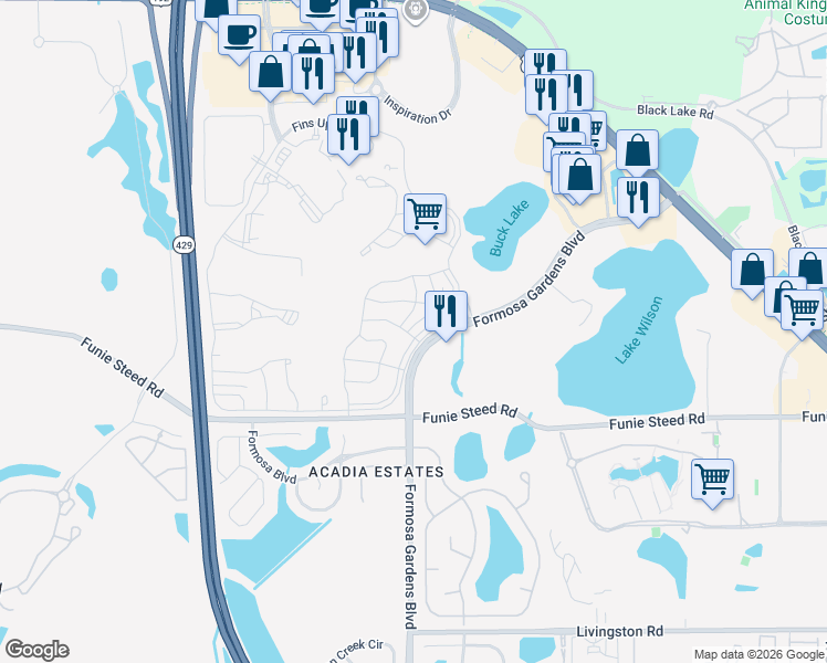 map of restaurants, bars, coffee shops, grocery stores, and more near 2952 Salted Rim Road in Four Corners