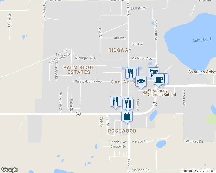 map of restaurants, bars, coffee shops, grocery stores, and more near 32542 Pennsylvania Avenue in San Antonio