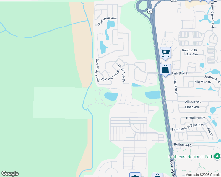 map of restaurants, bars, coffee shops, grocery stores, and more near 2000 Fan Palm Drive in Davenport