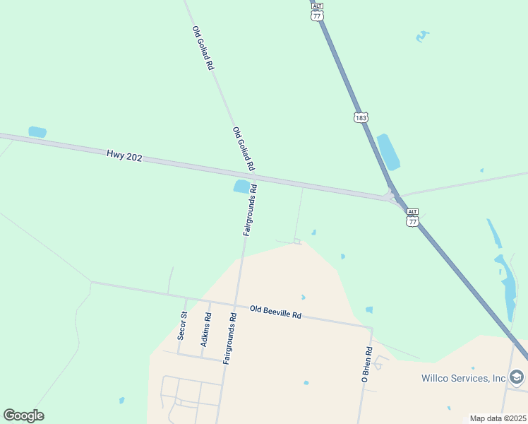 map of restaurants, bars, coffee shops, grocery stores, and more near 126 Apple Lane in Refugio