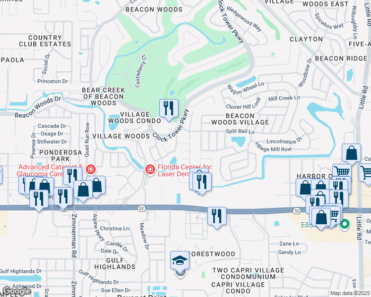 map of restaurants, bars, coffee shops, grocery stores, and more near 8023 Hunters Whip Row in Hudson