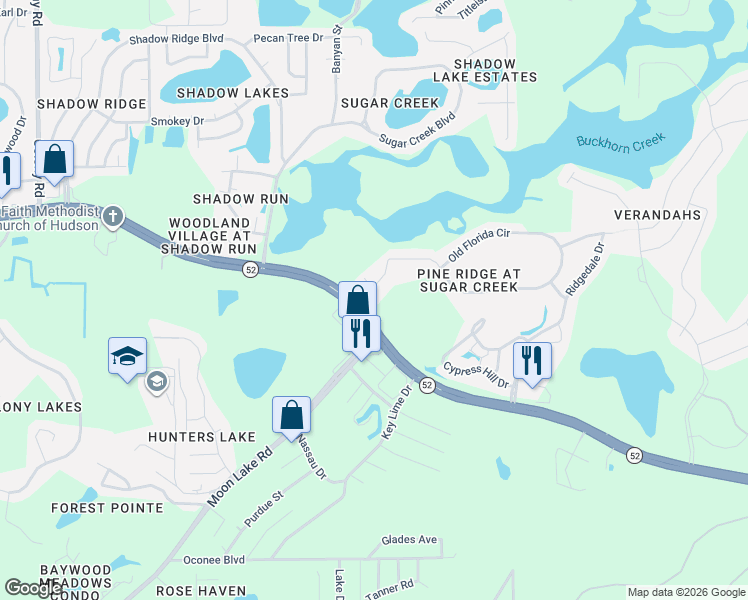 map of restaurants, bars, coffee shops, grocery stores, and more near 12830 Turnstone Court in Hudson
