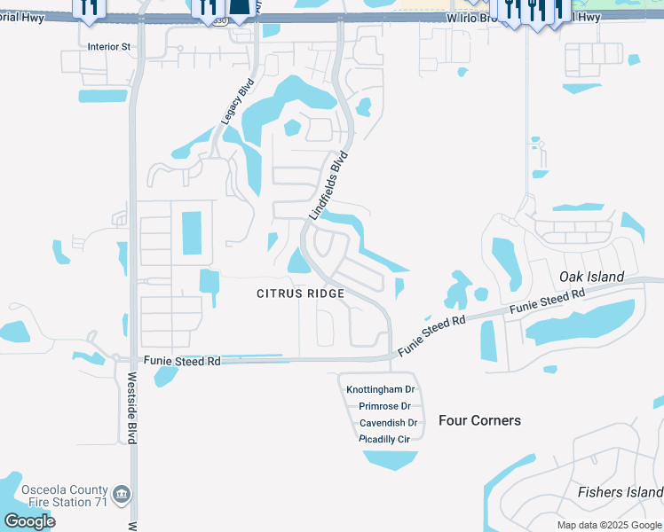map of restaurants, bars, coffee shops, grocery stores, and more near 2928 Dickens Circle in Kissimmee