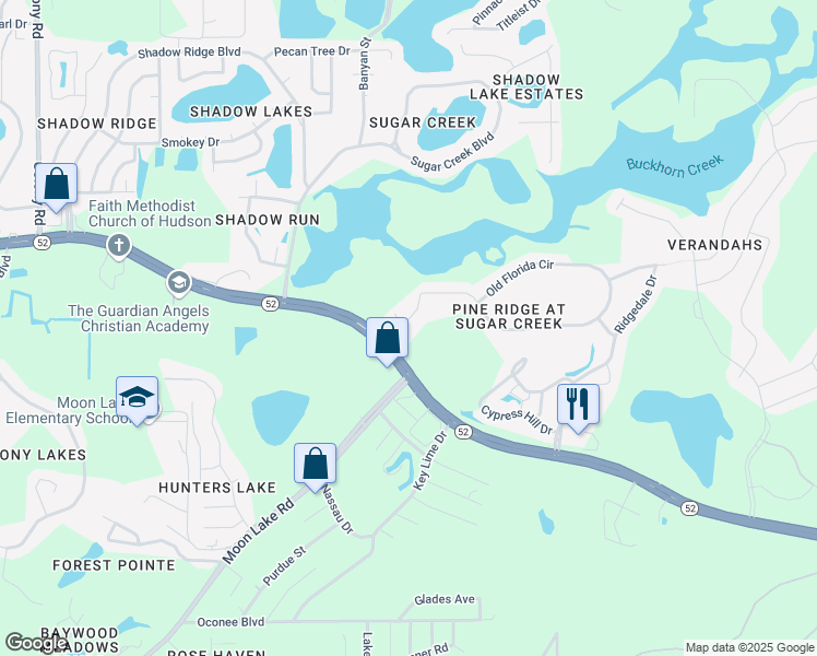 map of restaurants, bars, coffee shops, grocery stores, and more near 12820 Turnstone Court in Hudson