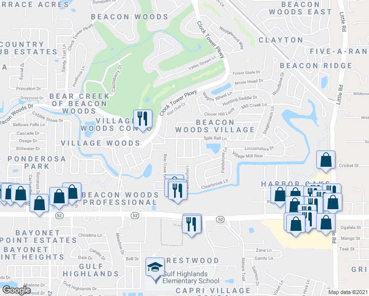 map of restaurants, bars, coffee shops, grocery stores, and more near 12309 Hounds Bay Row in Hudson