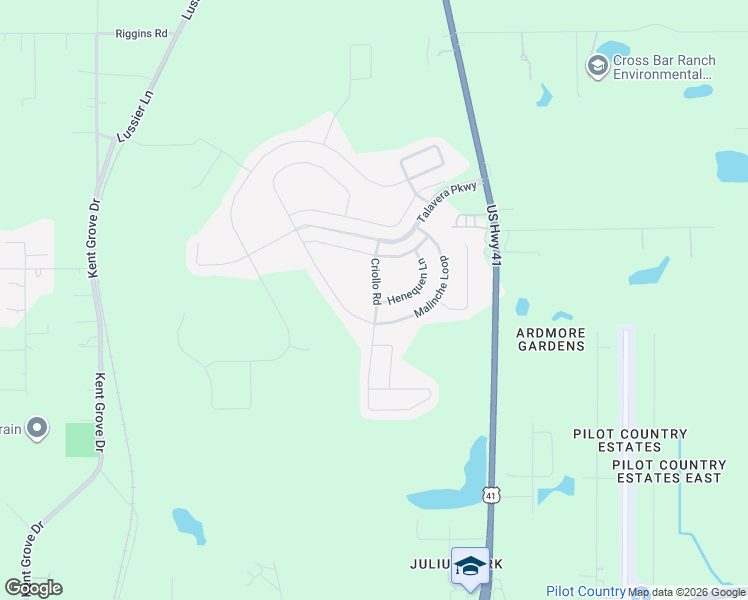 map of restaurants, bars, coffee shops, grocery stores, and more near 12115 Criollo Road in Spring Hill