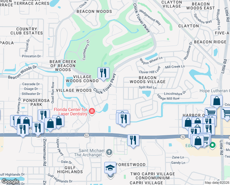 map of restaurants, bars, coffee shops, grocery stores, and more near 8022 Feather Court in Hudson