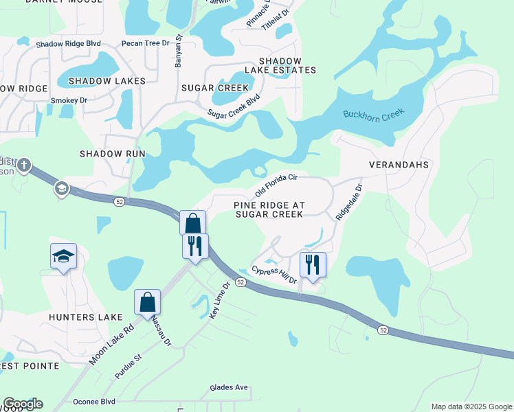 map of restaurants, bars, coffee shops, grocery stores, and more near 13037 Old Florida Circle in Hudson