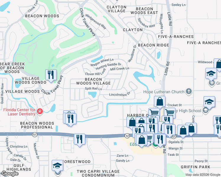map of restaurants, bars, coffee shops, grocery stores, and more near 12401 Gunstock Lane in Hudson