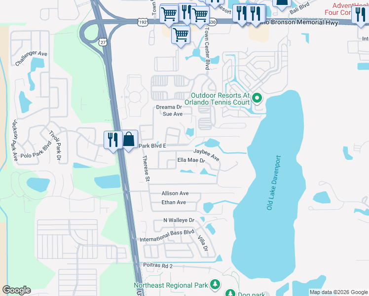 map of restaurants, bars, coffee shops, grocery stores, and more near 1041 Jaybee Avenue in Davenport