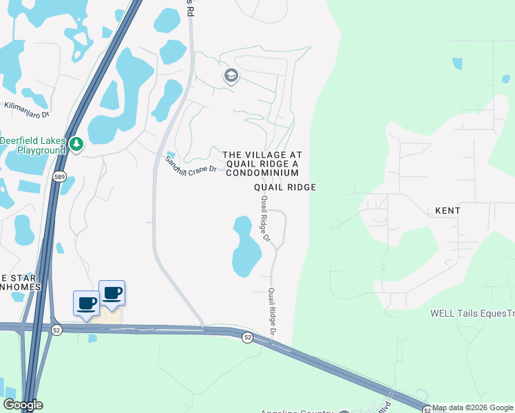 map of restaurants, bars, coffee shops, grocery stores, and more near 12411 Quail Ridge Drive in Spring Hill