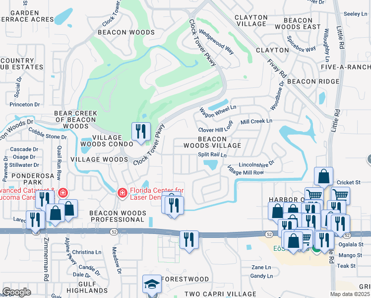 map of restaurants, bars, coffee shops, grocery stores, and more near 8208 Cavalry Drive in Hudson