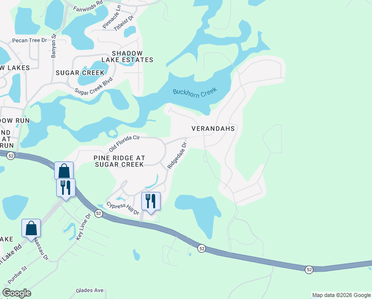 map of restaurants, bars, coffee shops, grocery stores, and more near 12420 Ridgedale Drive in Hudson