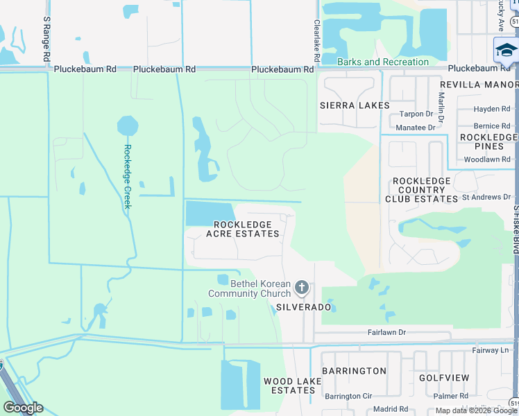 map of restaurants, bars, coffee shops, grocery stores, and more near 896 Belmont Place in Rockledge