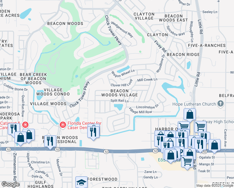 map of restaurants, bars, coffee shops, grocery stores, and more near 8309 Cavalry Drive in Hudson