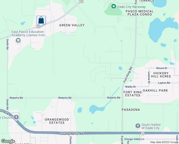 map of restaurants, bars, coffee shops, grocery stores, and more near 36641 River Reed Loop in Dade City
