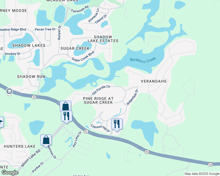 map of restaurants, bars, coffee shops, grocery stores, and more near 13523 Old Florida Circle in Hudson