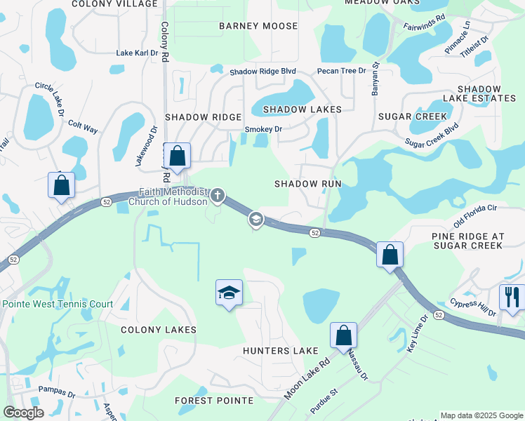 map of restaurants, bars, coffee shops, grocery stores, and more near 12329 Gallant Court in Hudson