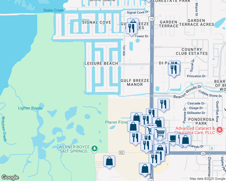 map of restaurants, bars, coffee shops, grocery stores, and more near 6622 Leeside Isle in Hudson