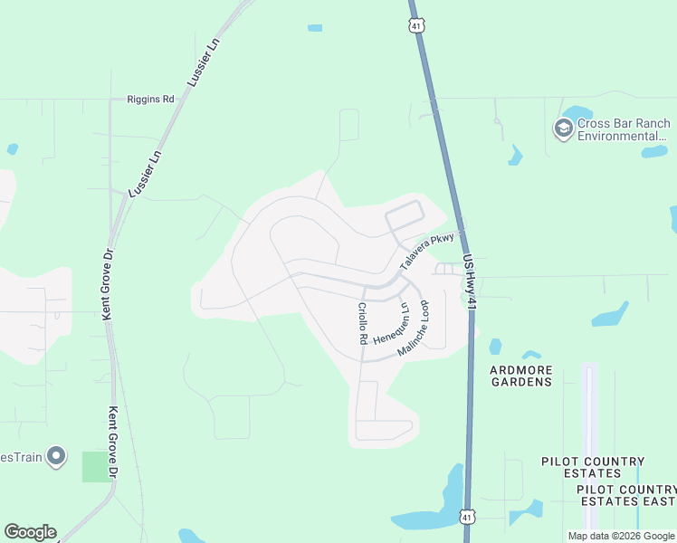 map of restaurants, bars, coffee shops, grocery stores, and more near 18572 Rococo Road in Spring Hill