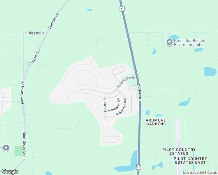 map of restaurants, bars, coffee shops, grocery stores, and more near 18675 Rococo Road in Spring Hill