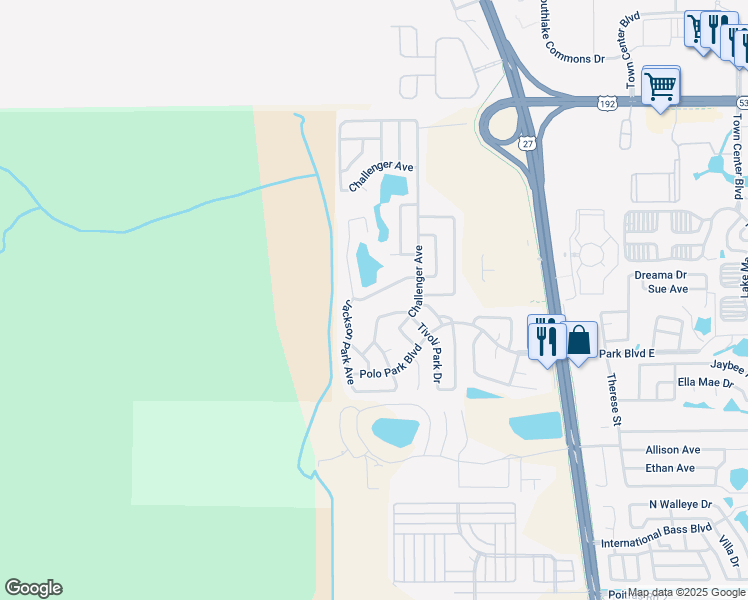 map of restaurants, bars, coffee shops, grocery stores, and more near 215 Covent Garden Avenue in Davenport