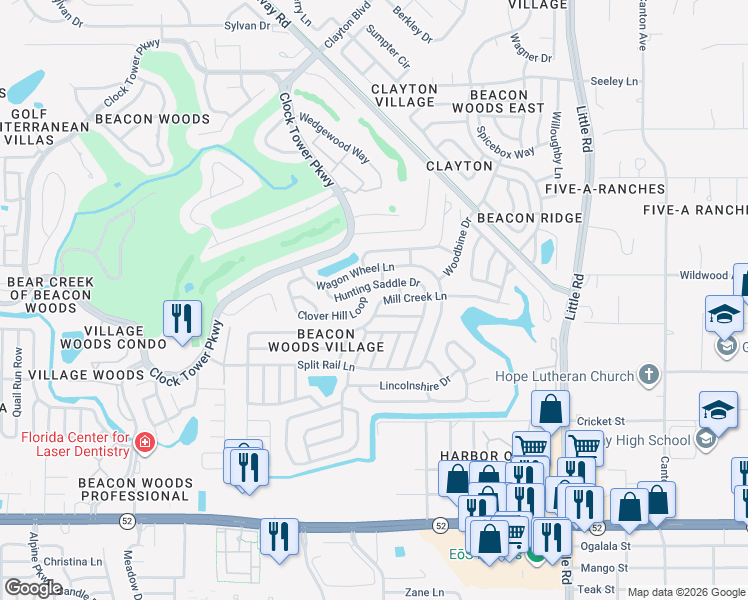 map of restaurants, bars, coffee shops, grocery stores, and more near 8508 Mill Creek Lane in Hudson