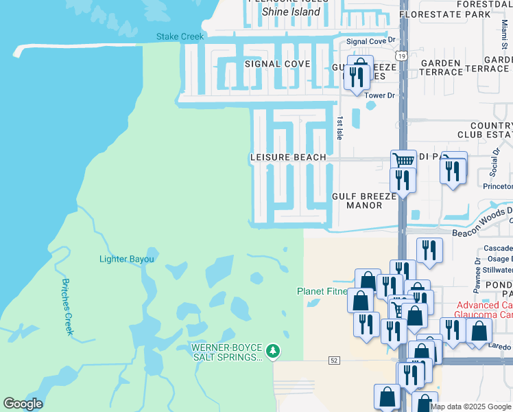 map of restaurants, bars, coffee shops, grocery stores, and more near 12533 5th Isle in Hudson