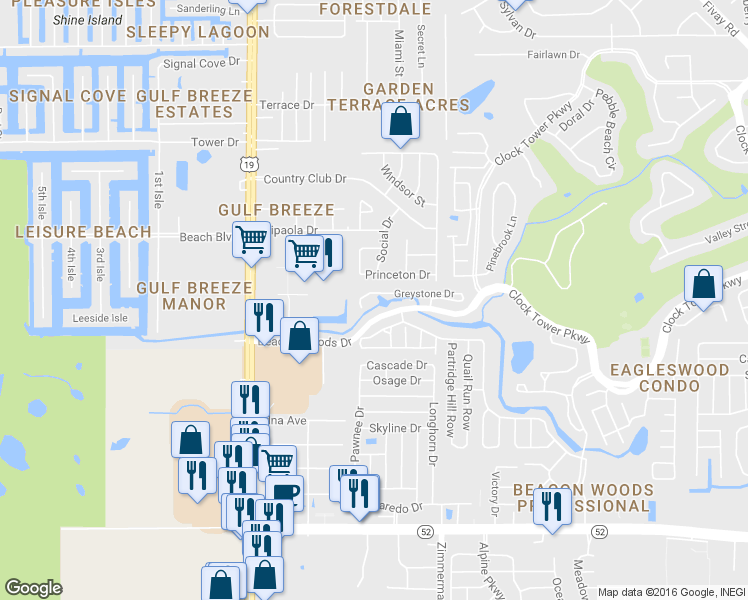 map of restaurants, bars, coffee shops, grocery stores, and more near 7201 Greystone Drive in Hudson