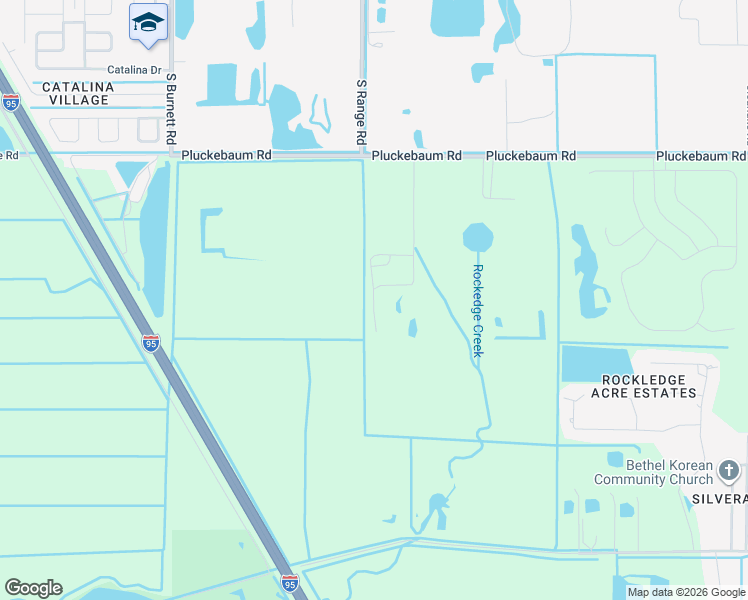 map of restaurants, bars, coffee shops, grocery stores, and more near 2381 Wrangler Lane in Cocoa