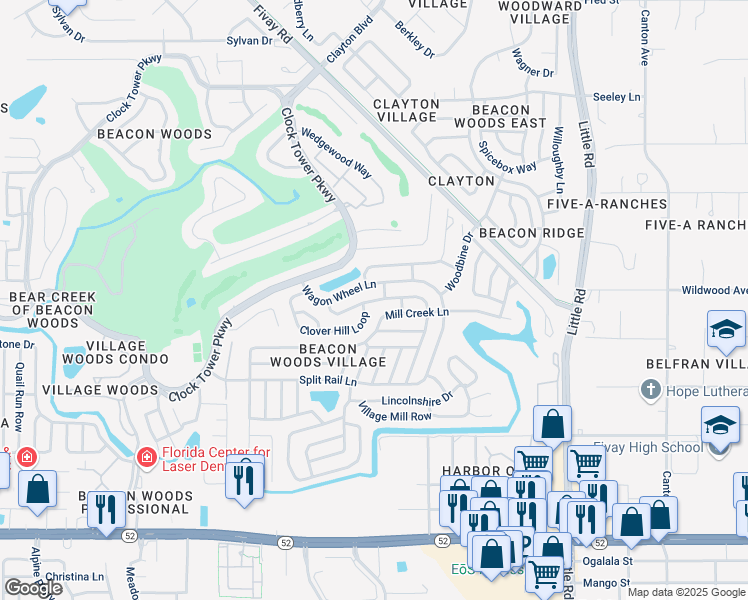 map of restaurants, bars, coffee shops, grocery stores, and more near 8503 Hunting Saddle Drive in Hudson