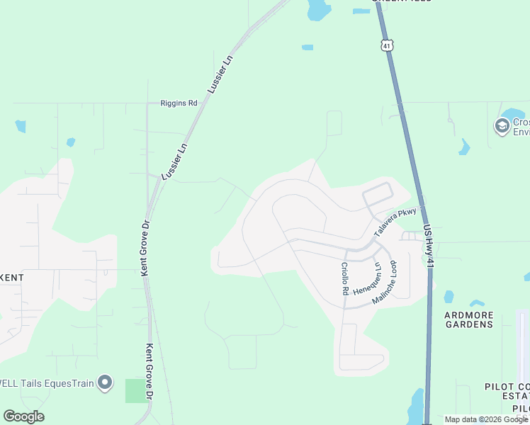 map of restaurants, bars, coffee shops, grocery stores, and more near 18298 Cortes Creek Boulevard in Spring Hill