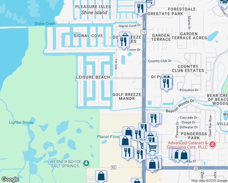 map of restaurants, bars, coffee shops, grocery stores, and more near 12620 2nd Isle in Hudson