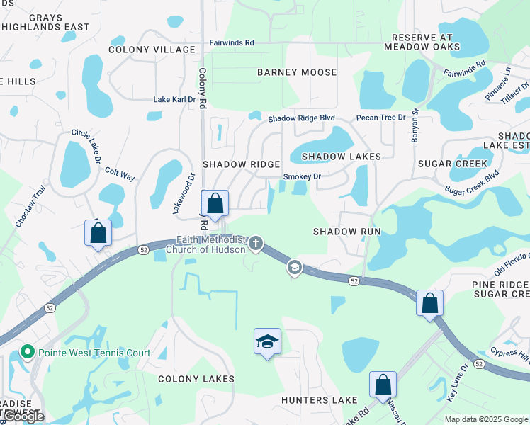 map of restaurants, bars, coffee shops, grocery stores, and more near 12212 Country Cove Avenue in Hudson