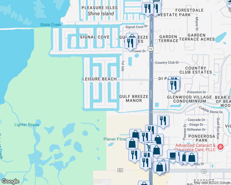 map of restaurants, bars, coffee shops, grocery stores, and more near 12620 2nd Isle in Hudson