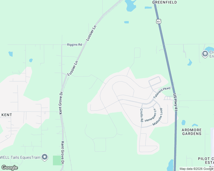 map of restaurants, bars, coffee shops, grocery stores, and more near 18298 Cortes Creek Boulevard in Spring Hill