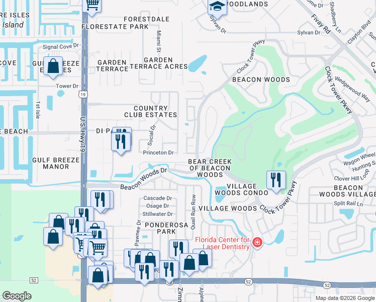 map of restaurants, bars, coffee shops, grocery stores, and more near 7509 Rocky Point Drive in Hudson