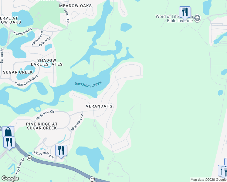 map of restaurants, bars, coffee shops, grocery stores, and more near 12625 White Bluff Road in Hudson
