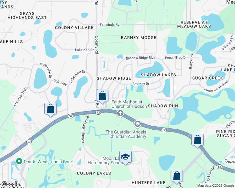 map of restaurants, bars, coffee shops, grocery stores, and more near 12631 Skipper Lane in Hudson