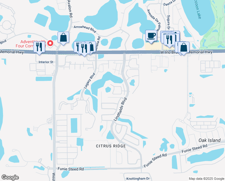 map of restaurants, bars, coffee shops, grocery stores, and more near 8805 Grand Palms Circle in Kissimmee