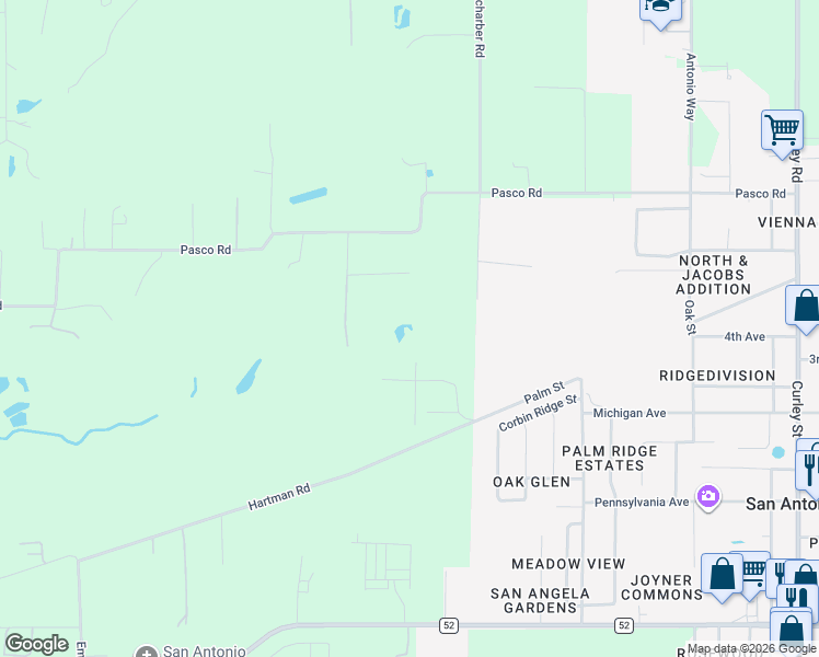 map of restaurants, bars, coffee shops, grocery stores, and more near 31830 Breezy Lawn Drive in San Antonio