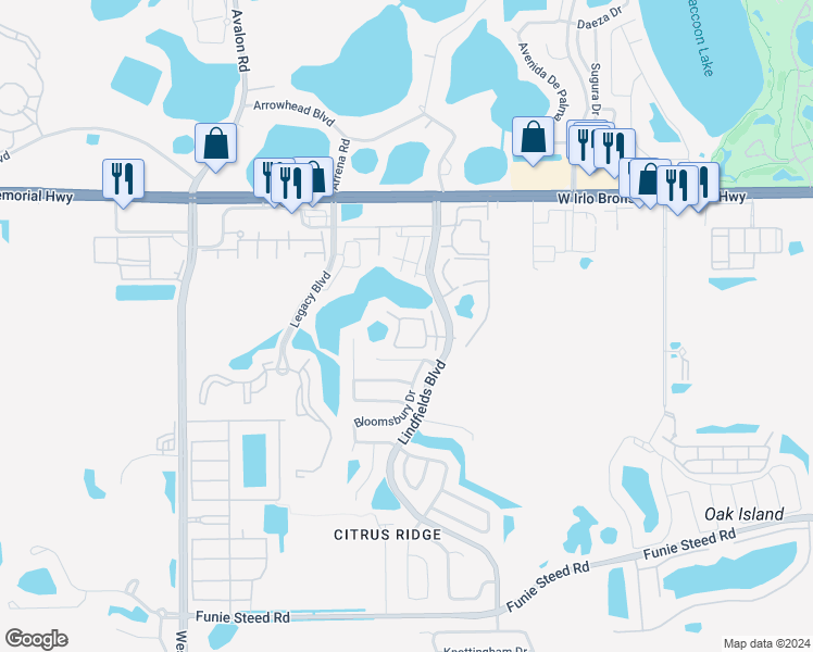 map of restaurants, bars, coffee shops, grocery stores, and more near 8805 Grand Palms Circle in Kissimmee