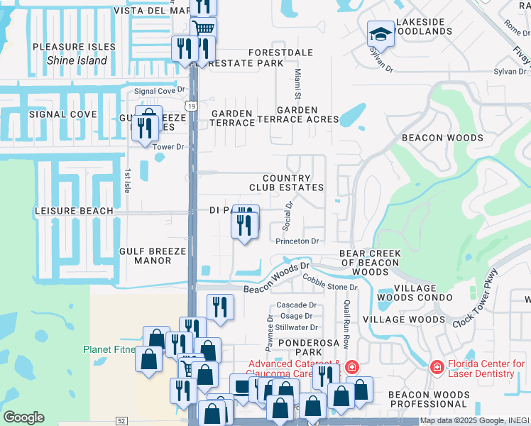map of restaurants, bars, coffee shops, grocery stores, and more near 7214 Dipaola Drive in Hudson