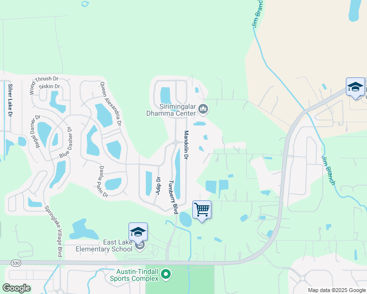 map of restaurants, bars, coffee shops, grocery stores, and more near 3060 Mandolin Drive in Kissimmee