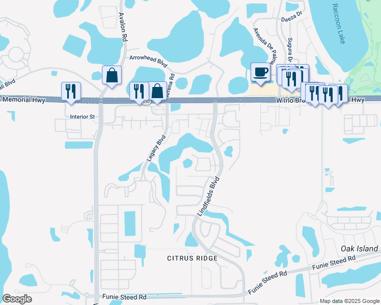 map of restaurants, bars, coffee shops, grocery stores, and more near 8842 Coral Palms Court in Kissimmee